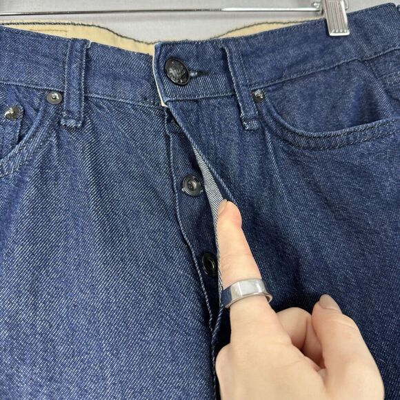 Rag & Bone Womens Jeans 27 Blue Logan Mid-Rise Wide Button Fly Denim Trouser - Picture 3 of 14